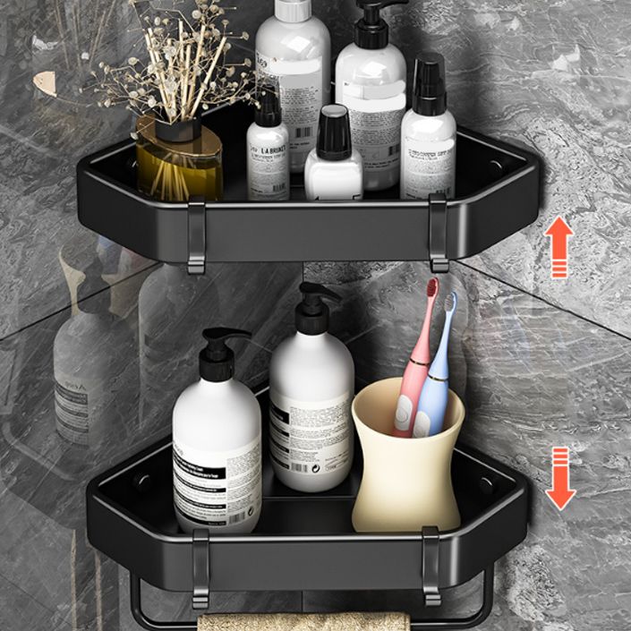 BowLift | Modern Black-White Metal Bath Hardware Set Bath Shelf Bathroom Hardware Set