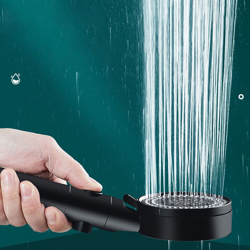 BowLift | Metal Black Shower Head Self-Cleaning Standard Round Hand Shower