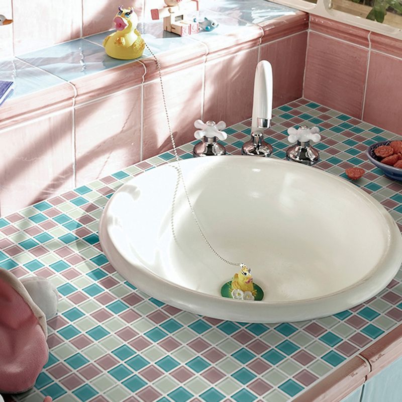 BowLift | 12" x 12" Peel & Stick Glass Square Grid Mosaic Peel and Stick Tile 10-Pack