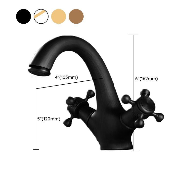 BowLift | Glam Style Copper Tub Faucet Low Arc Deck Mounted Tub Faucet Set