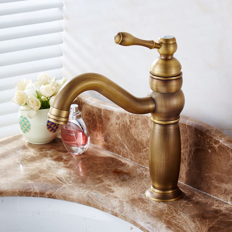 BowLift | Round Basin Faucet Bathroom Faucet Single Lever High Arc Basin Faucet
