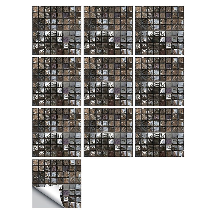 BowLift | Square Peel and Stick Tile Grid Mosaic Tiles Interior Wallpaper