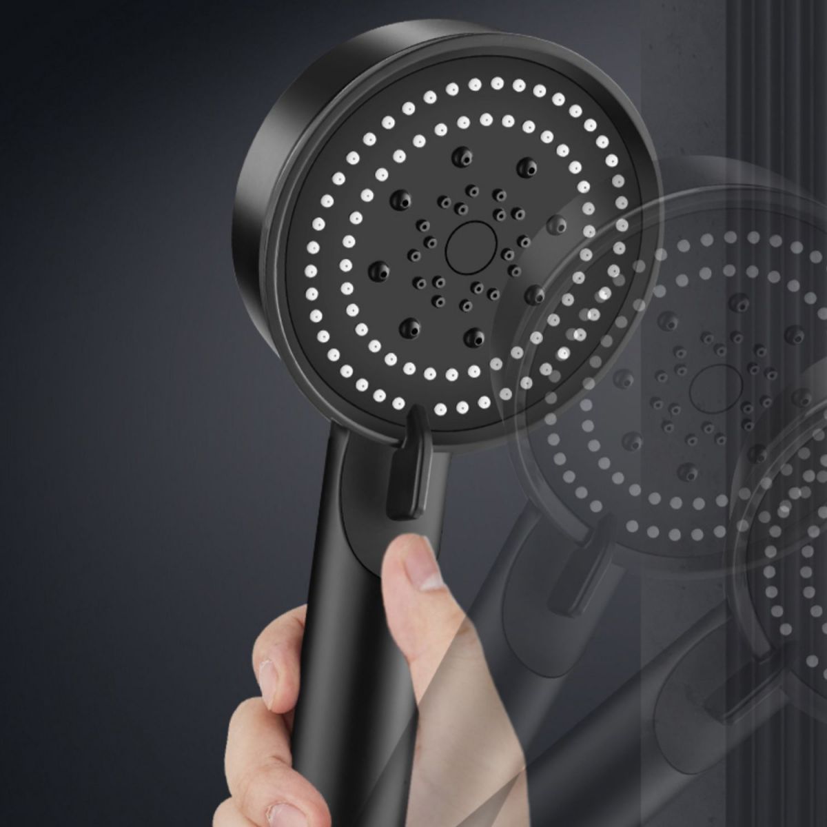 BowLift | Round Hand Shower Adjustable Spray Pattern Wall Mounted Shower Head