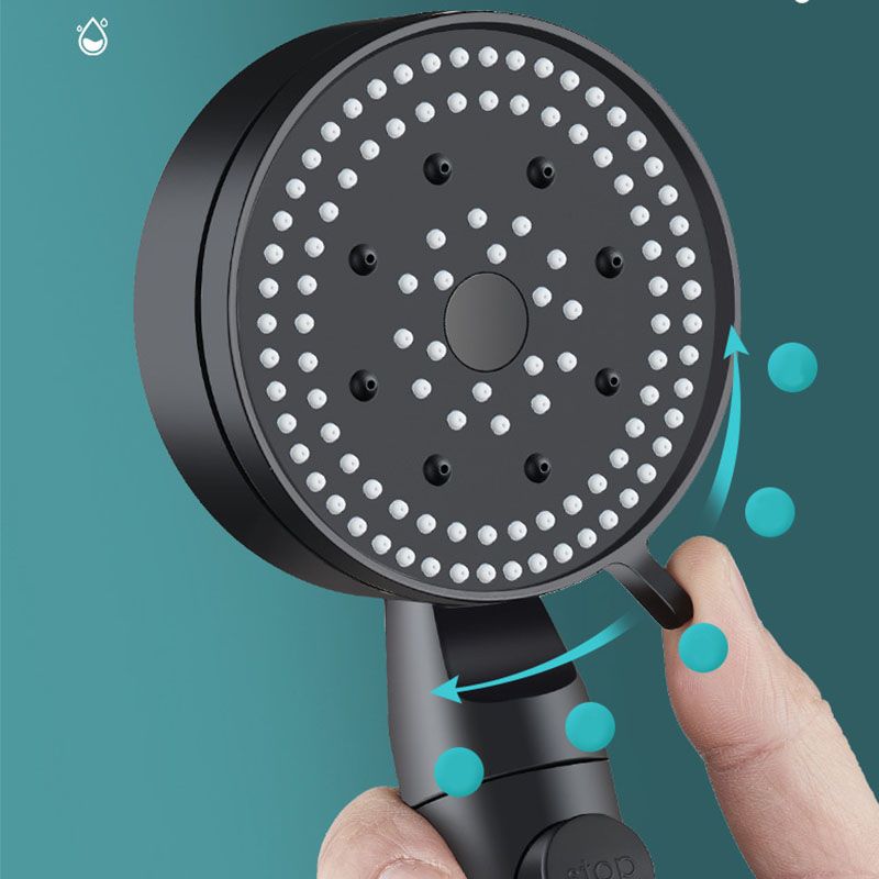 BowLift | Metal Black Shower Head Self-Cleaning Standard Round Hand Shower