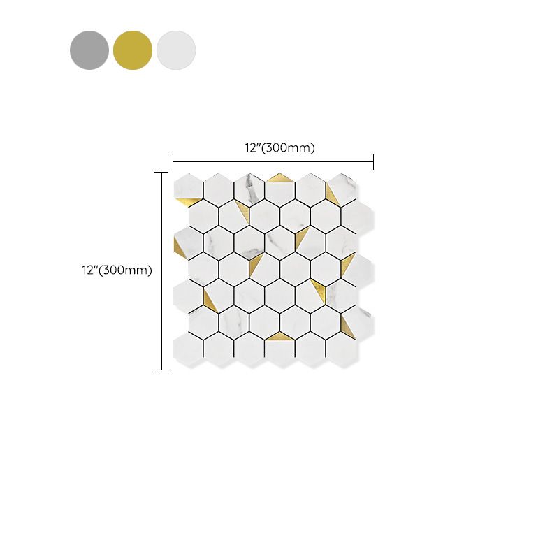 BowLift | Hexagonal Modern Peel and Stick Tiles Mosaic Tiles Peel and Stick Backdrops