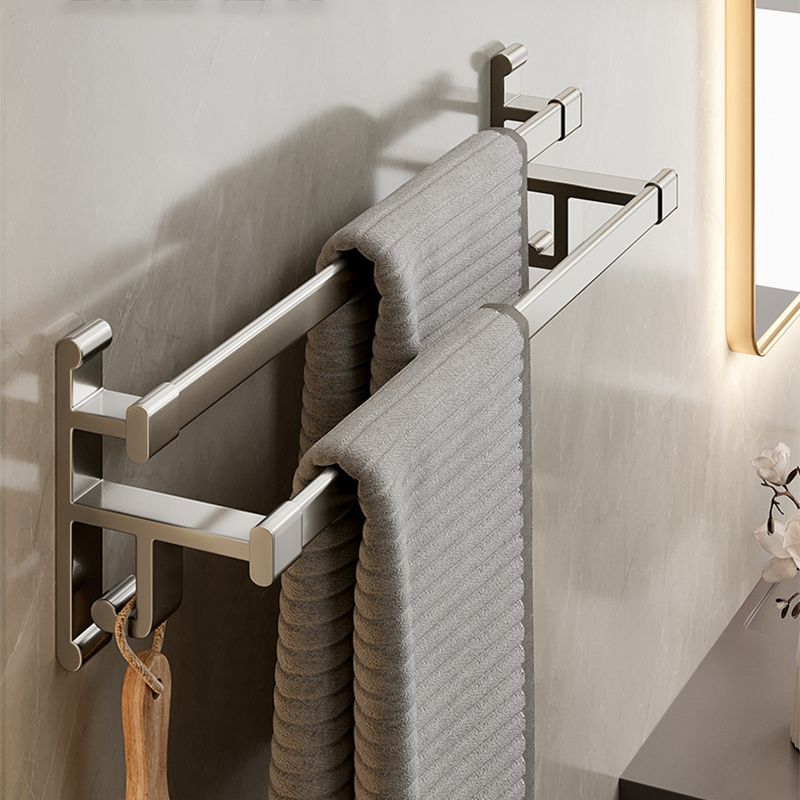 BowLift | Gray Bathroom Accessory Set Contemporary Style Aluminum Towel Bar
