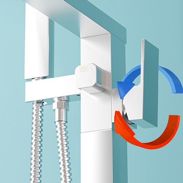 BowLift | Modern Freestanding Bathtub Faucet Copper Floor Mounted Freestanding Bathtub Faucet