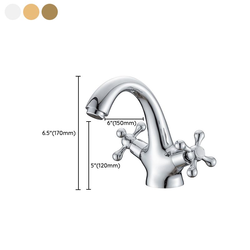 BowLift | Industrial Wide-Spread Bathroom Faucet with Dual Cross Handles – Brass Construction