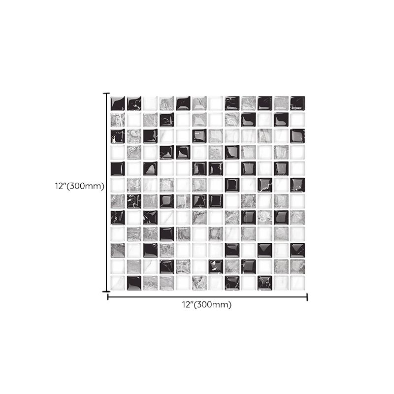 BowLift | 12"x 12" Resin Mosaic Tiles Square Self-Adhesive Tiles for Backsplash & Wall Tile