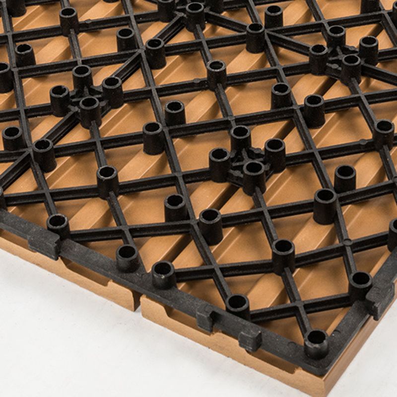 BowLift | 12" X 12" 4-Slat Square PVC Floor Tiles With Interlocking Installation Floor Plates Tiles