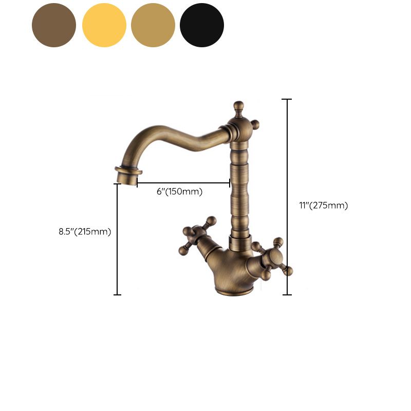 BowLift | Deck Mounted Copper Roman Tub Faucet Double Handles Roman Tub Faucet Set
