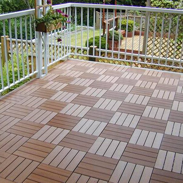 BowLift | 30 cm x 30 cm Square PVC Terrace Tiles Snap Installation Outdoor Floor Tiles