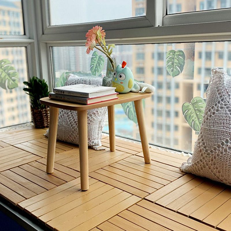 BowLift | Yellow 6-Slat Square Wood Floor Tiles Click System Floor Tiles