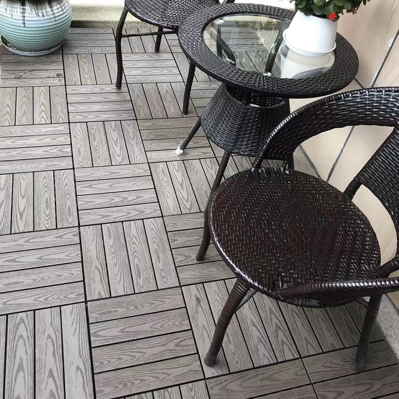 BowLift | 30 cm x 30 cm Square PVC Terrace Tiles Snap Installation Outdoor Floor Tiles
