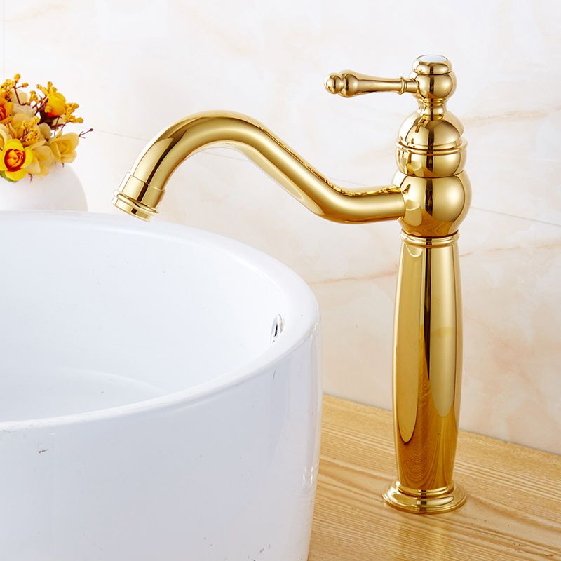 BowLift | Glam Vessel Faucet Swivel Spout Lever Handle Sink Faucet