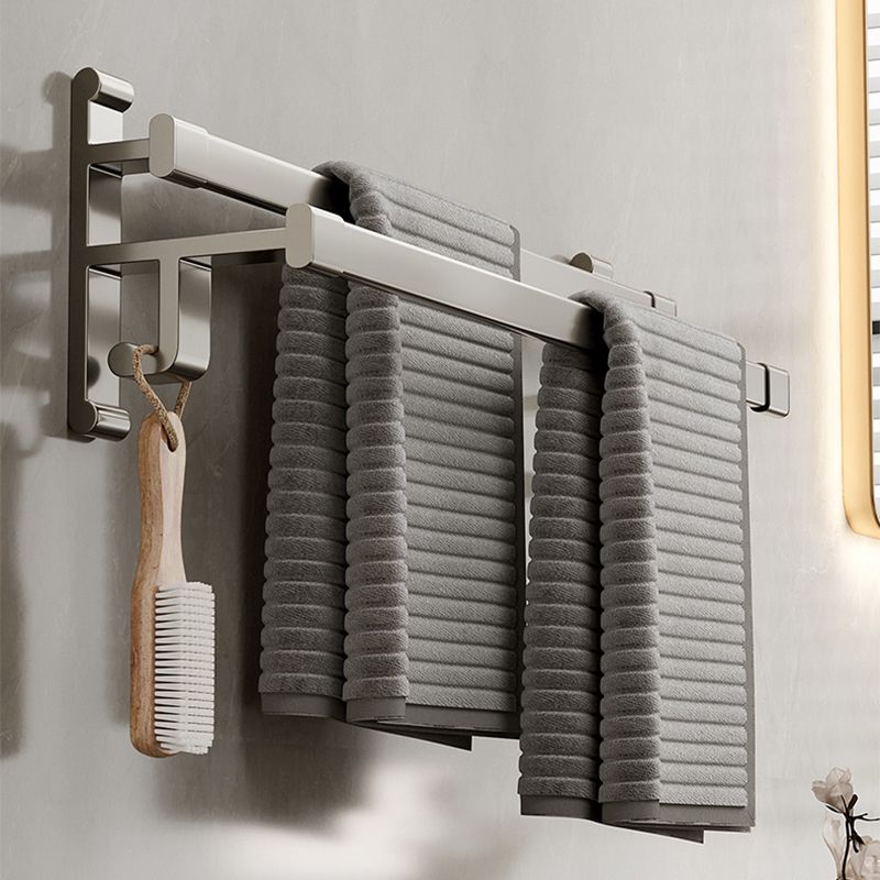 BowLift | Gray Bathroom Accessory Set Contemporary Style Aluminum Towel Bar