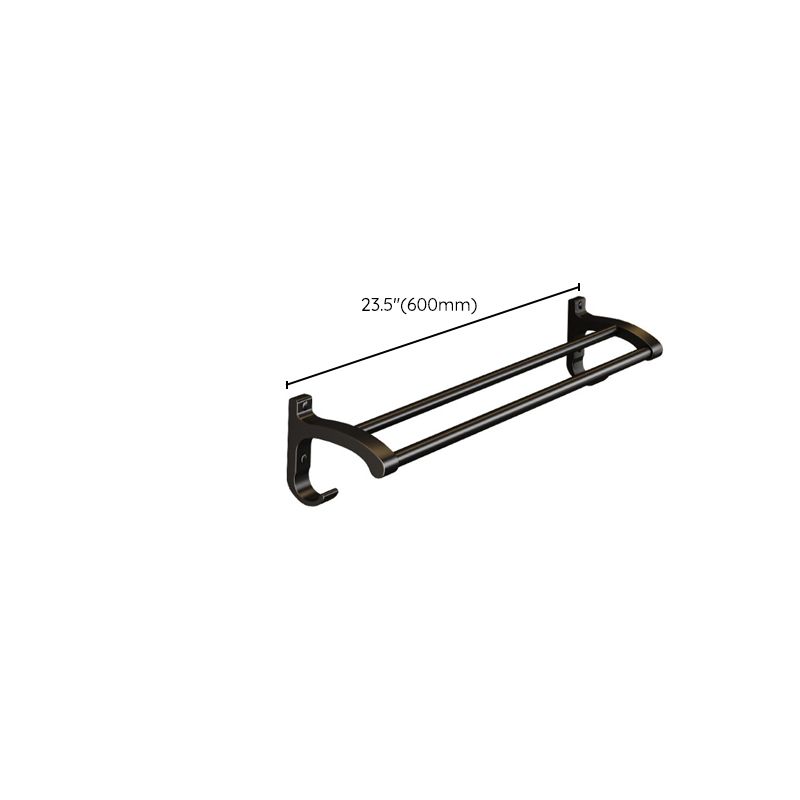 BowLift | Modern black metal bath hardware set towel bar bathroom hardware set