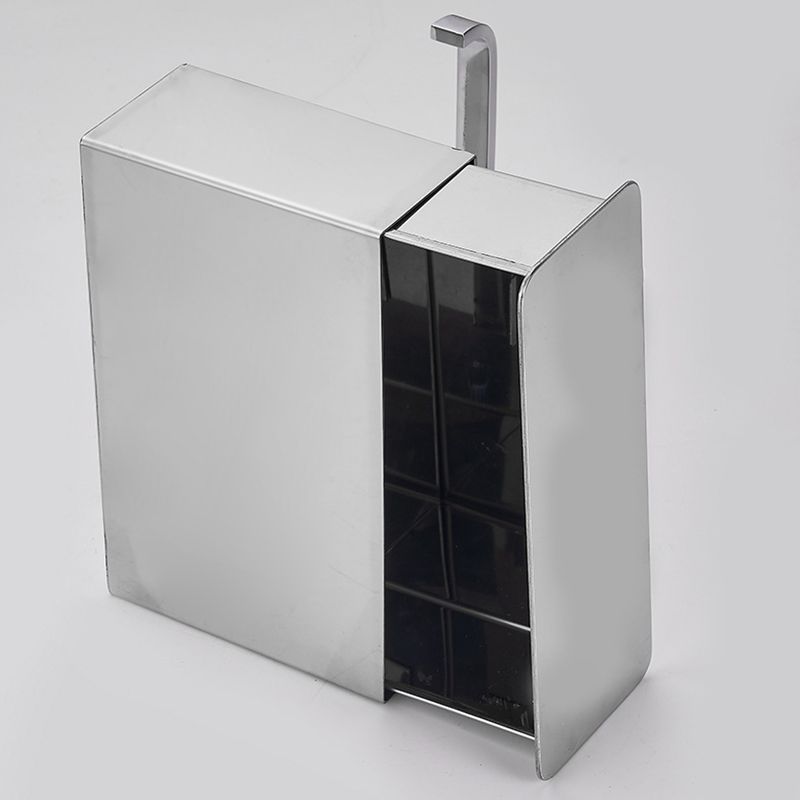BowLift | 2-piece Stainless Steel Classic Bathroom Accessory Set Black & Chrome Paper Holder