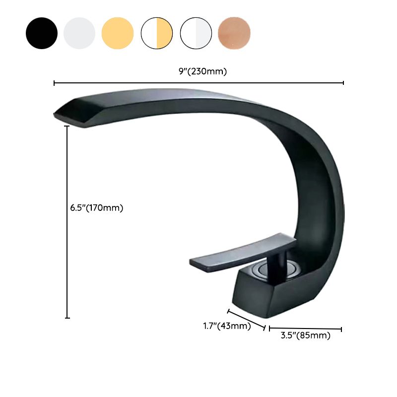 BowLift | 17 cm High Basin Faucet Luxury 1 Hole Basin Faucet Cubic Bathroom Faucet