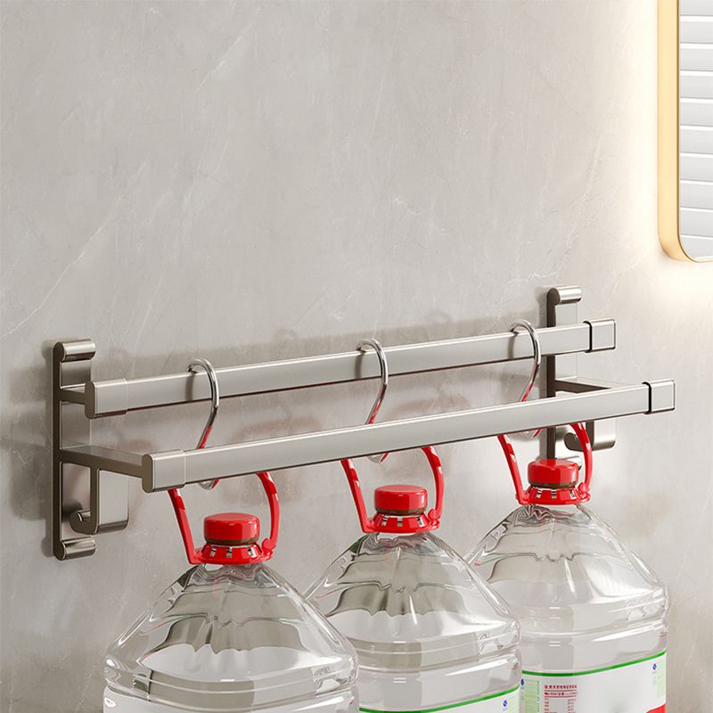 BowLift | Gray Bathroom Accessory Set Contemporary Style Aluminum Towel Bar