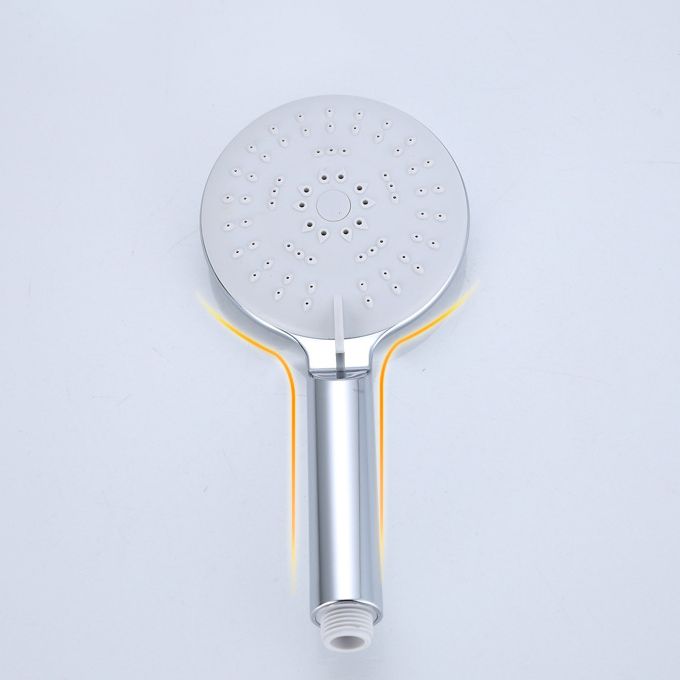 BowLift | Silver Shower Head Combo Metal Modern 5 Spray Pattern Shower Heads