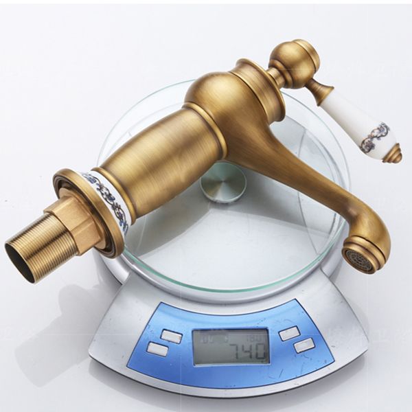 BowLift | Low arch country vessel faucet single lever brass faucet for bathroom