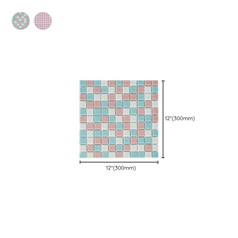 BowLift | 12" x 12" Peel & Stick Glass Square Grid Mosaic Peel and Stick Tile 10-Pack