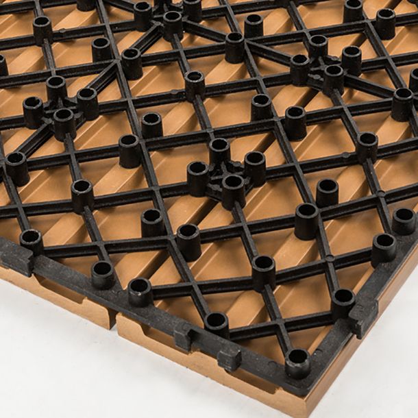 BowLift | Interlocking composite deck tiles Striped pattern patio tiles