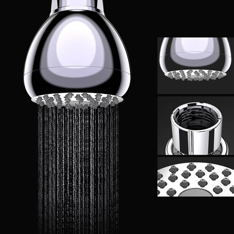BowLift | Silver Round Shower Head Standard Spray Pattern Wall Mounted Shower Head