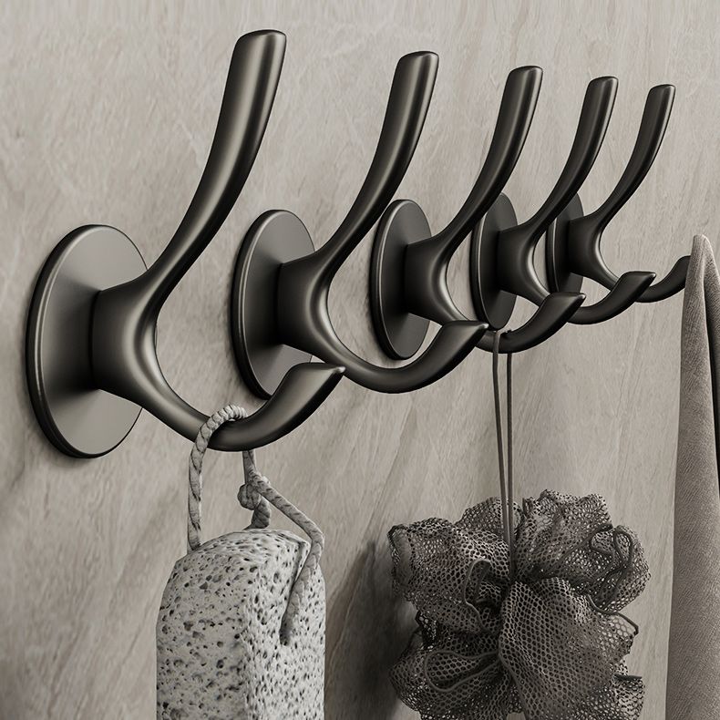 BowLift | 10-piece Bathroom Accessory Set Modern Matte Grey Bathrobe Hooks