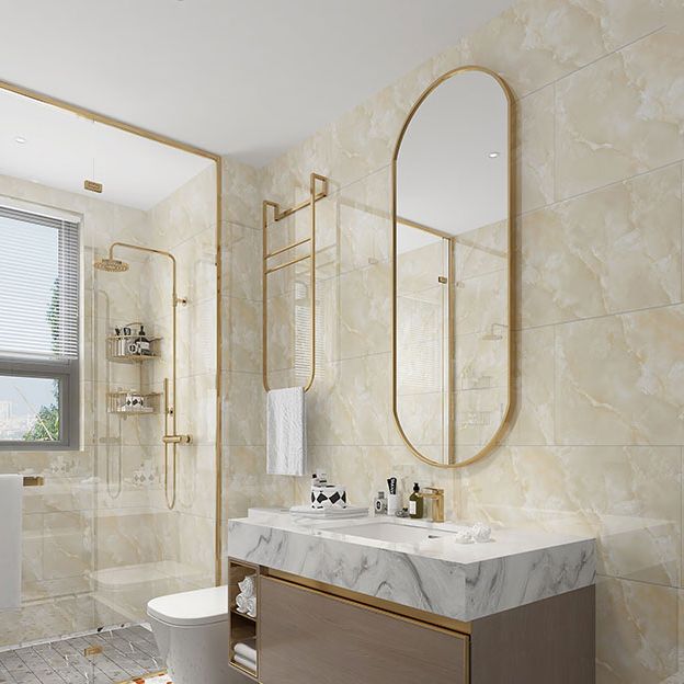 BowLift | 12" x 24" Marbling Single Panel Waterproof Splashback Wall Tile for Bathroom