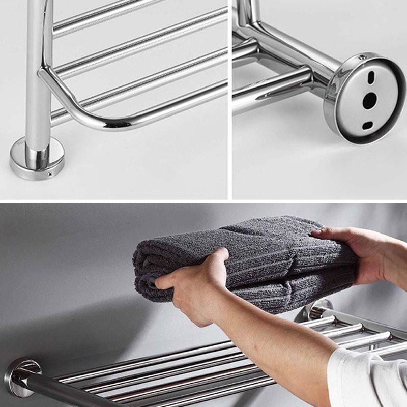 BowLift | Polished Chrome 5-piece modern bathroom accessory set with bathroom shelf