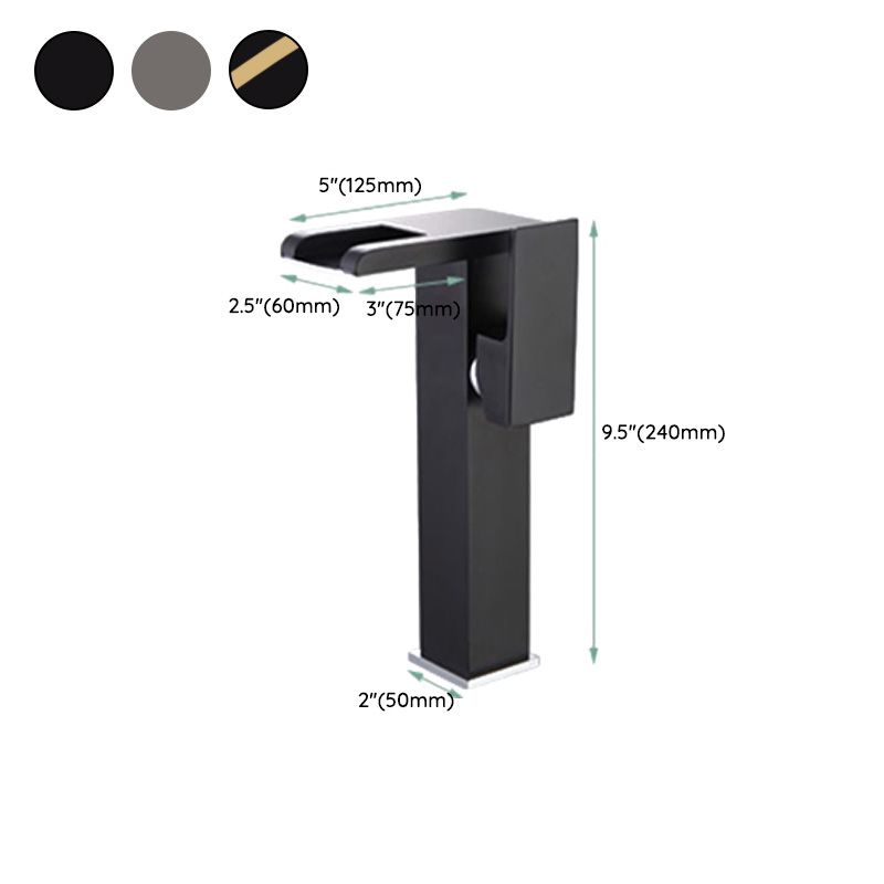 BowLift | Basin Waterfall Outlet Single Lever Tap with LED Light