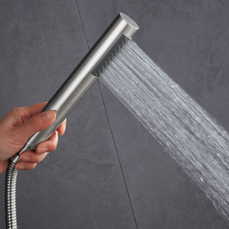 BowLift | Cylindrical Hand Shower with Self-Cleaning Stainless Steel Wall Shower Head