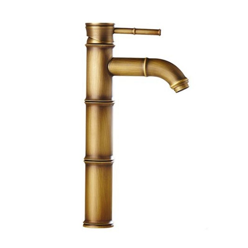 BowLift | Farmhouse Brass Bathroom Faucet With Lever Handle Single Hole Sink Faucet