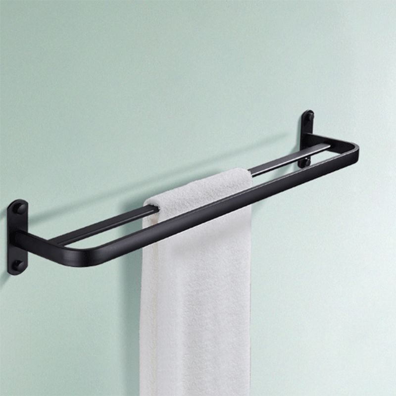 BowLift | Modern Bathroom Accessory Set Matte Black/Grey Bathroom Shelf/Towel Holder & Paper Holder