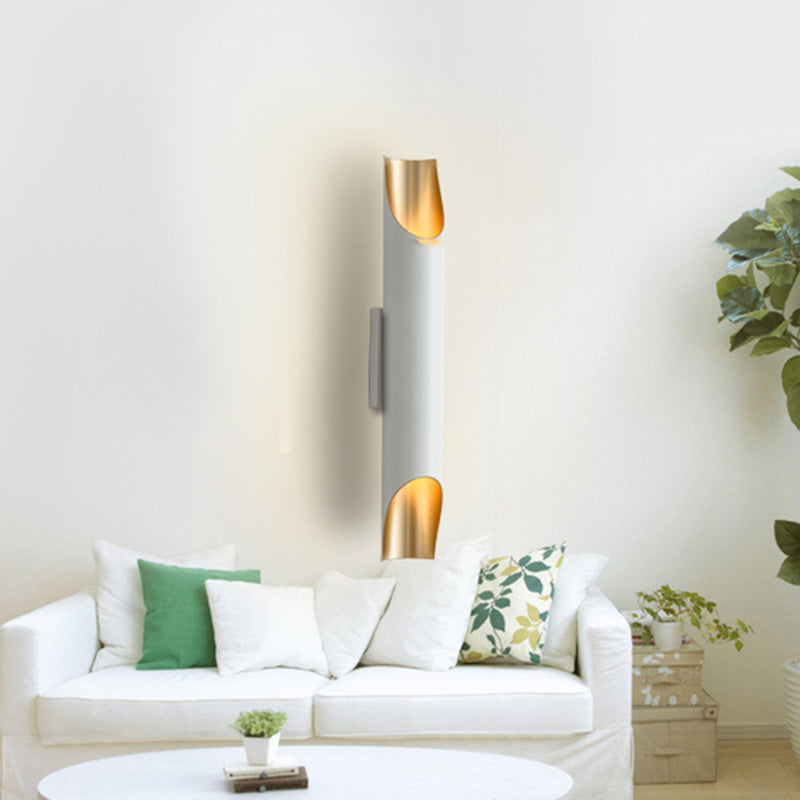 BowLift | Gold/Black/White Tube Wall Lamp Wall Light Modern Style 2/4 Lights Metal Wall Mounted Lamp for Living Room