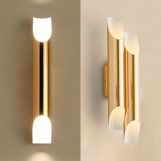 BowLift | Gold/Black/White Tube Wall Lamp Wall Light Modern Style 2/4 Lights Metal Wall Mounted Lamp for Living Room