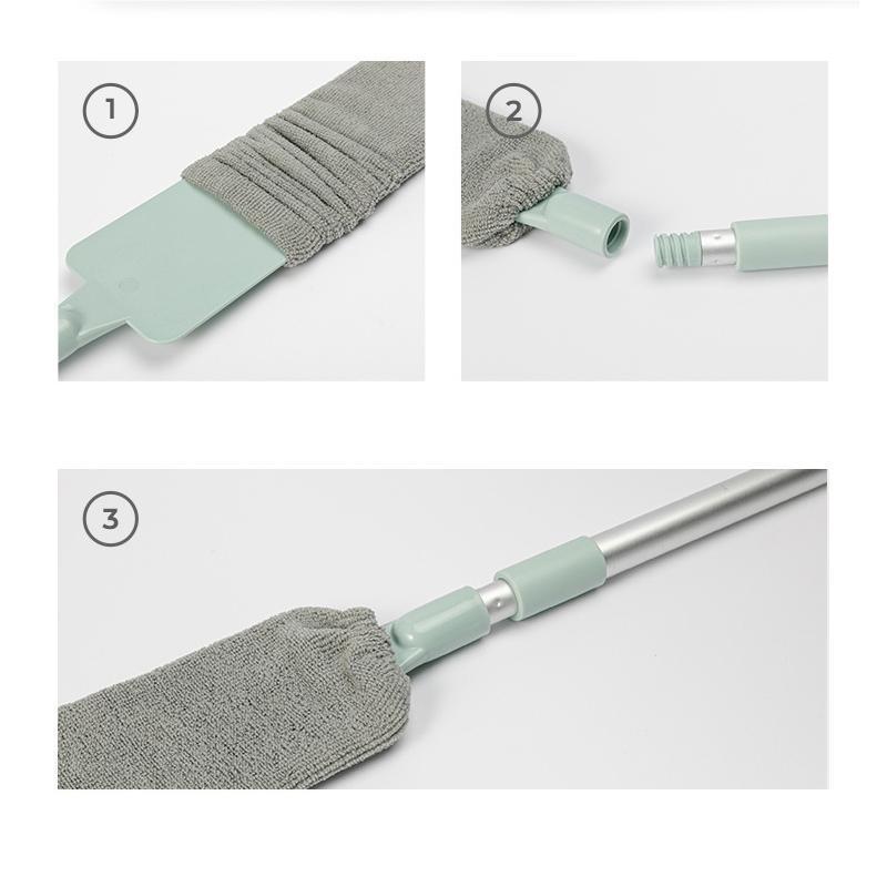 BowLift | Retractable Microfiber Cloth Dust Brush Gap Mop