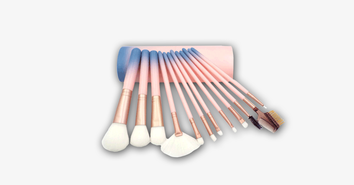BowLift | 12-piece Pink Ombre Brush Set – Apply makeup like a pro!