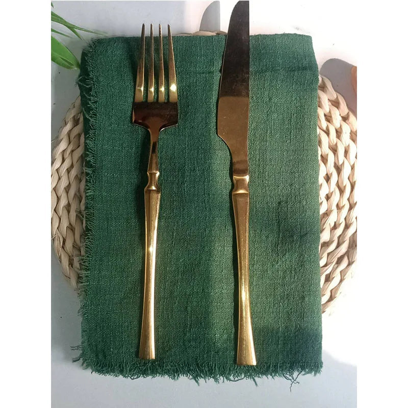 12pcs Cotton Linen Table Napkins Table Decoration Cloth Table Napkins | Bowlift