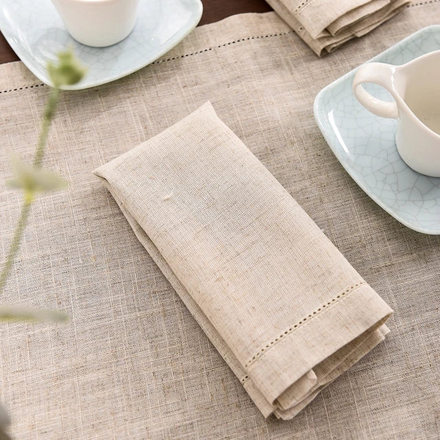 12pcs Linen Party Table Cloth Dinner Napkin Restaurant Napkins | Bowlift
