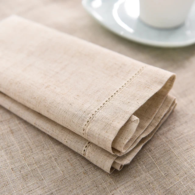 12pcs Linen Party Table Cloth Dinner Napkin Restaurant Napkins | Bowlift