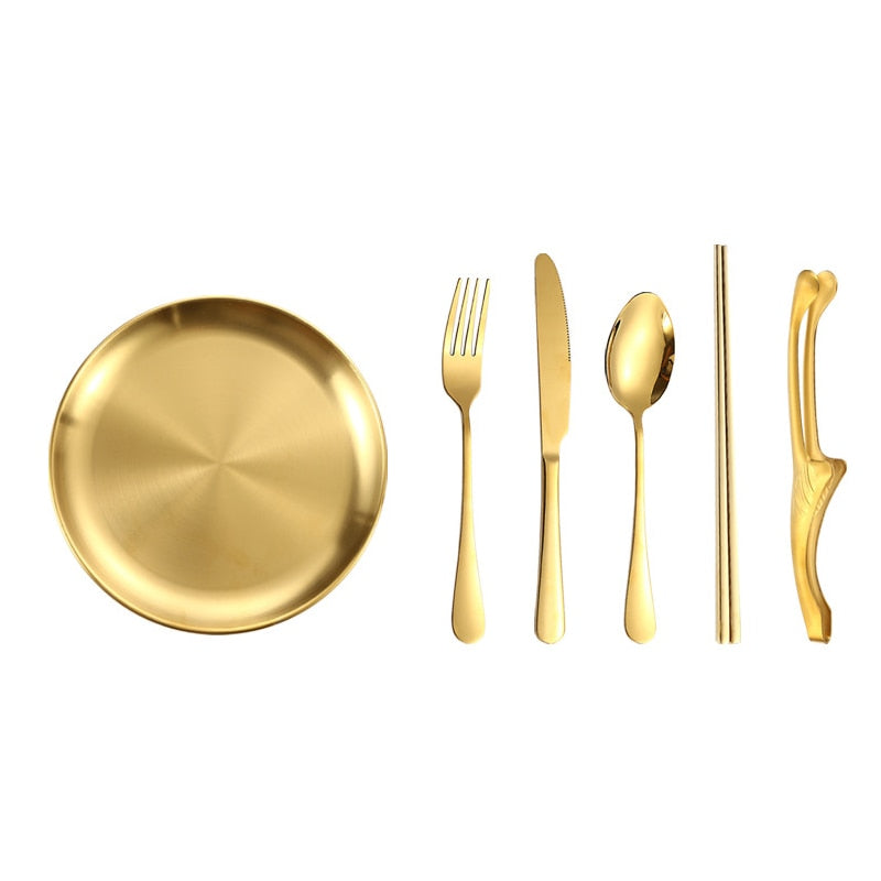 12pcs Portable Stainless Steel Cutlery Set Tableware For Camping | Bowlift