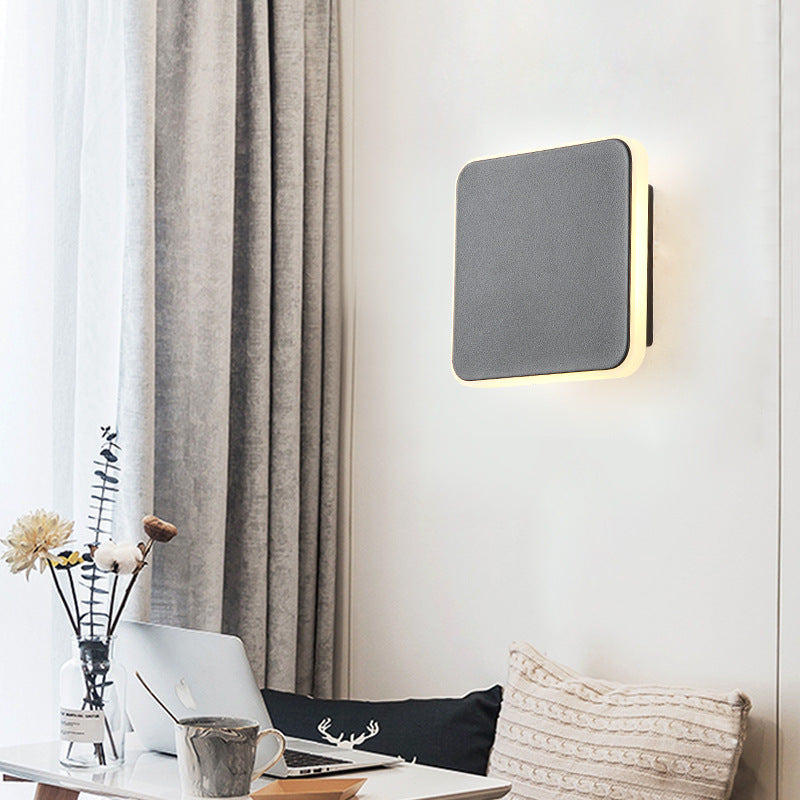 BowLift | 1 Light Study Room Wall Lamp with Square Shade Black/White Wall Light in Warm/White Light