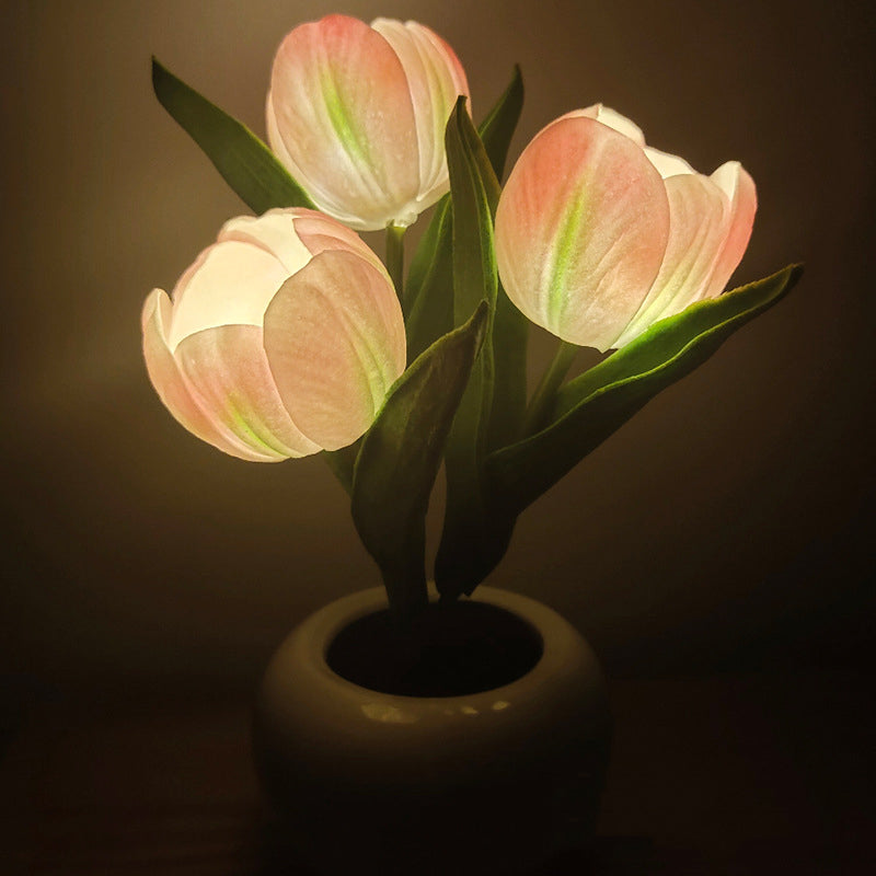 BowLift | LED Tulip Nightstand Lamp Flower Table Lamp