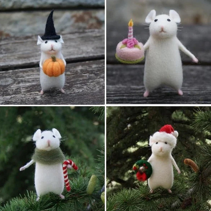 BowLift | Cute Felt Mouse Ornament