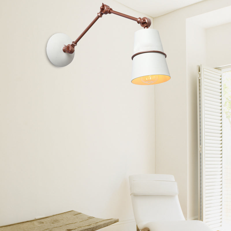 BowLift | 1 Light Wall Recessed Light Modern Style Angled Metal Wall Lighting with Swivel Arm in Black/White for Hallway