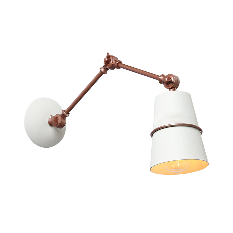 BowLift | 1 Light Wall Recessed Light Modern Style Angled Metal Wall Lighting with Swivel Arm in Black/White for Hallway