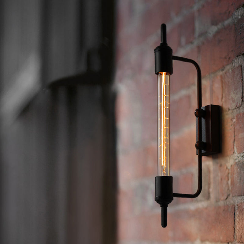 BowLift | Metallic Linear Small Wall Lamp 1 Light Modern Stylish Wall Light in Black for the Front Door
